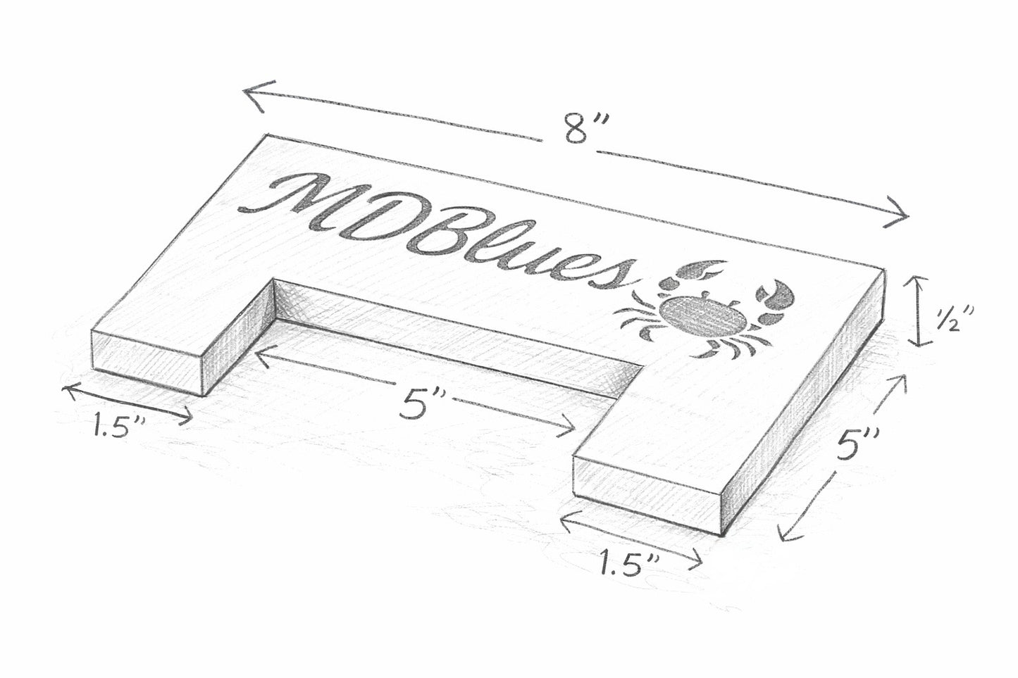 Maryland Blue Crab Measuring Gauge (5 Inches)